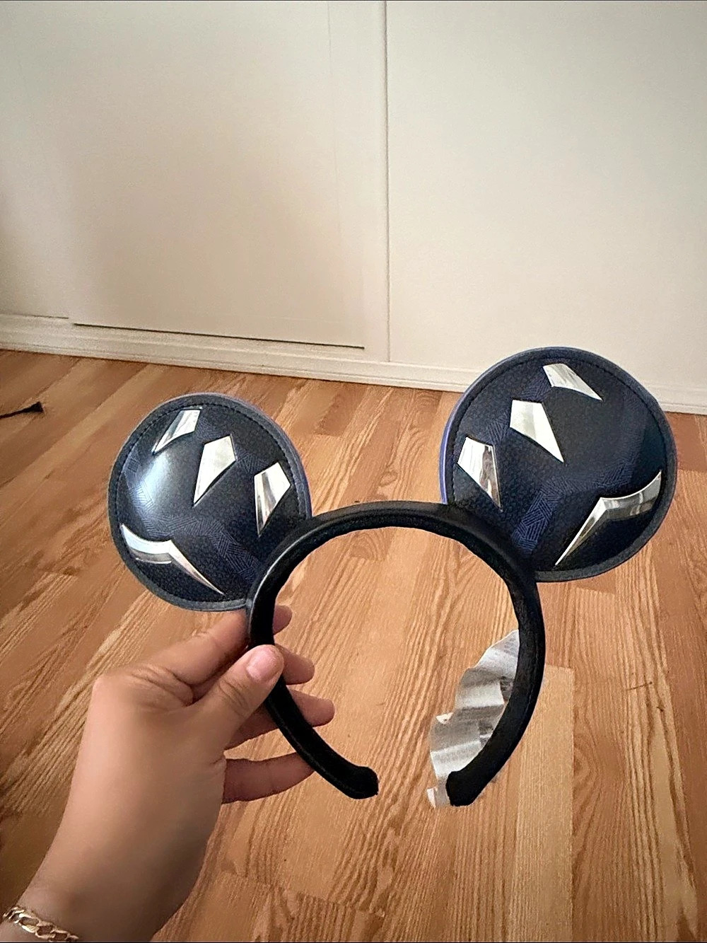 Disney Parks Marvel Loki Ear Headband Black & Silver